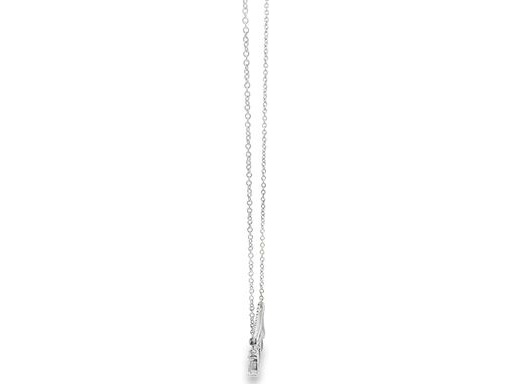 18K White Gold Necklace with All-Natural Diamonds and Pear-Shaped Drops