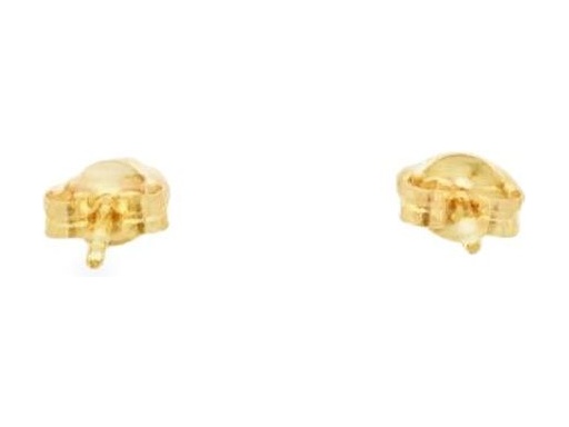 18K Yellow Gold Polished Oval Stud Earrings