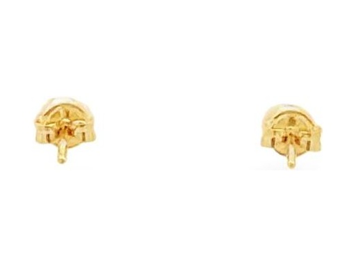 18K Yellow Gold Polished Ball Stud Earrings