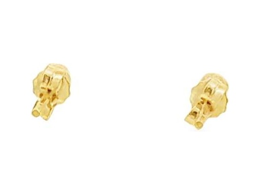 18K Yellow Gold Sandblasted Ball Stud Earrings
