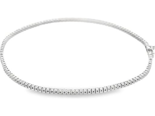 18K White Gold Tennis Bracelet with Natural Round Diamonds