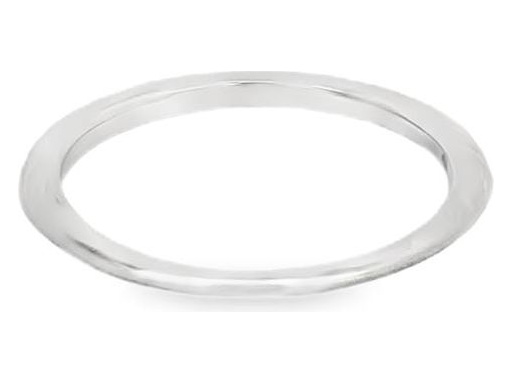 18K White Gold Diamond Band with Natural Round Diamonds