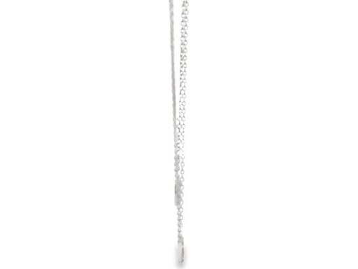 18K White Gold Double-Layer Necklace with Natural Baguette and Round Diamonds in Emerald-Style Setting