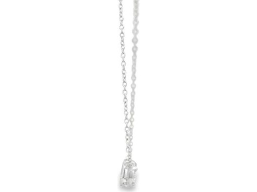 18K White Gold Necklace with Natural Marquise and Princess Diamonds