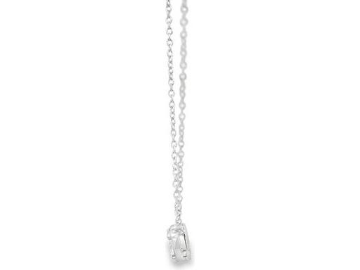 18K White Gold Necklace with Natural Marquise and Princess Diamonds