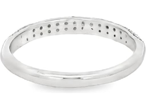 18K White Gold Half Eternity Ring with Natural Round Diamonds