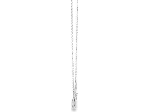 18K White Gold Necklace with Natural Pear-Shaped Diamond Drops