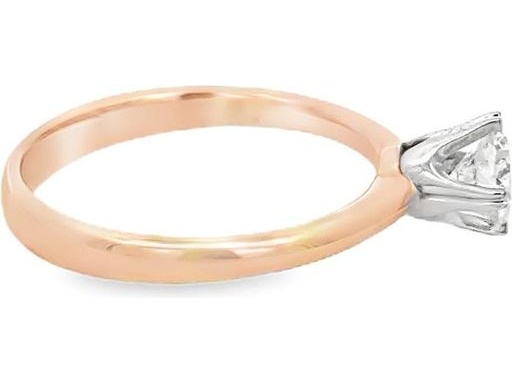 18K White Gold Classic Solitaire Ring with GIA Certified Natural Round Diamond