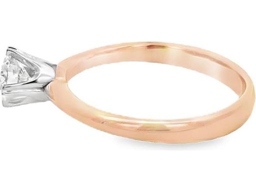 18K White Gold Classic Solitaire Ring with GIA Certified Natural Round Diamond