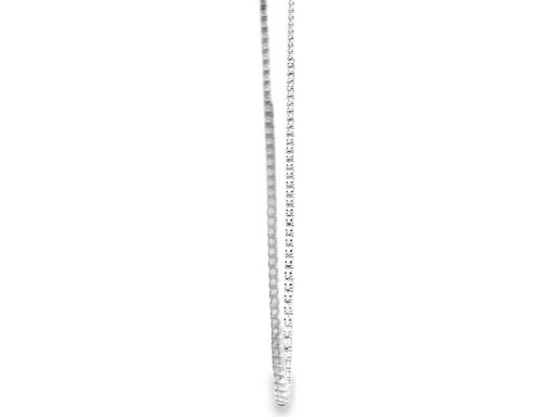 18K White Gold Half Tennis Necklace with Natural Round Diamonds