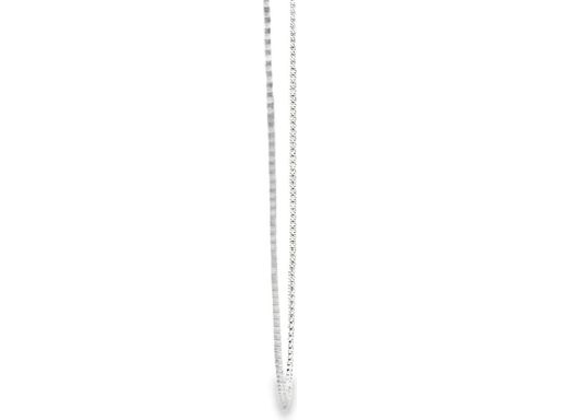 18K White Gold Graduated Half-Tennis Necklace with Natural Round Diamonds