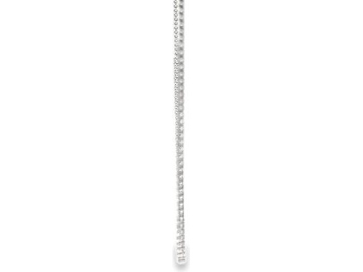 18K White Gold Half-Graduated Tennis Necklace with Natural Round Diamonds