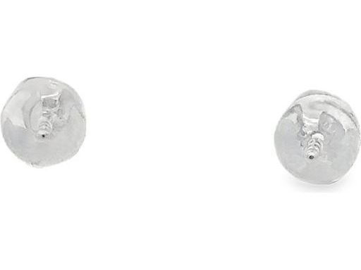 Platinum 900 Oval Stud Earrings with Natural Diamonds