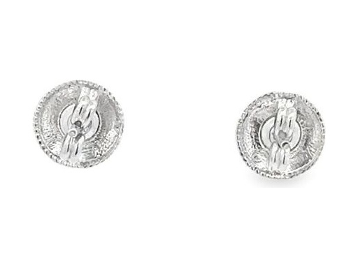 18K White Gold Stud Earrings with Natural Marquise and Princess Cut Diamonds