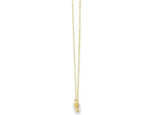 18K Yellow Gold Necklace with Trio of Natural Diamonds