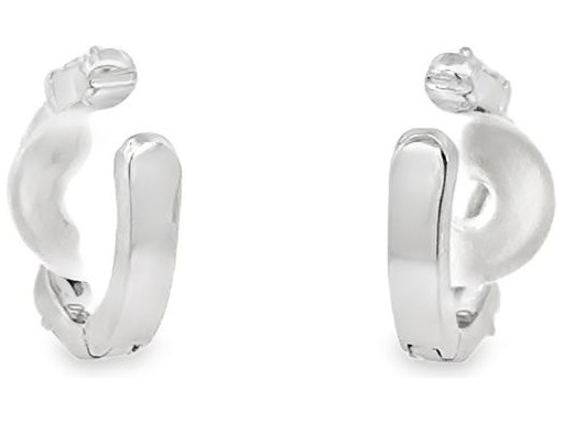 18K White Gold Hinged Hoop Earrings with Natural Pear-Shaped Diamonds