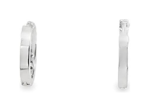 18K White Gold Pavé Hoop Earrings with Natural Round Diamonds