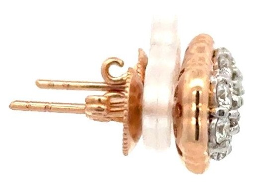 18K Rose Gold Convertible Earrings with Natural Diamonds and Black Onyx Drops