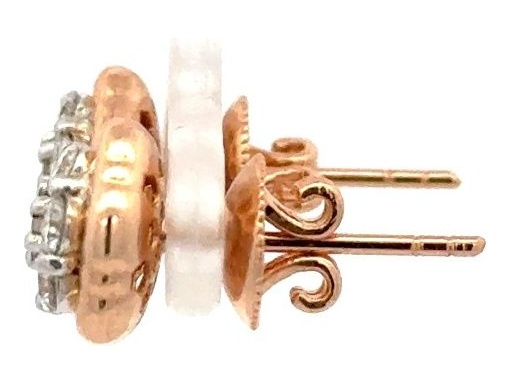 18K Rose Gold Convertible Earrings with Natural Diamonds and Black Onyx Drops