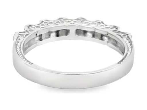 18K White Gold Eternity Band with Natural Round Brilliant Diamonds