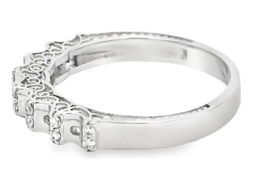 18K White Gold Eternity Band with Natural Round Brilliant Diamonds