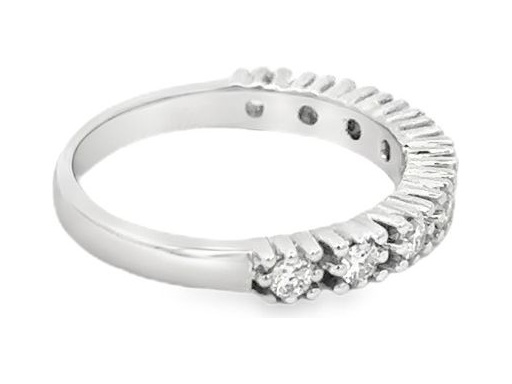18K White Gold Natural Diamonds Eternity Band Ring