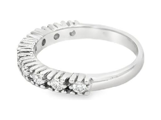 18K White Gold Natural Diamonds Eternity Band Ring