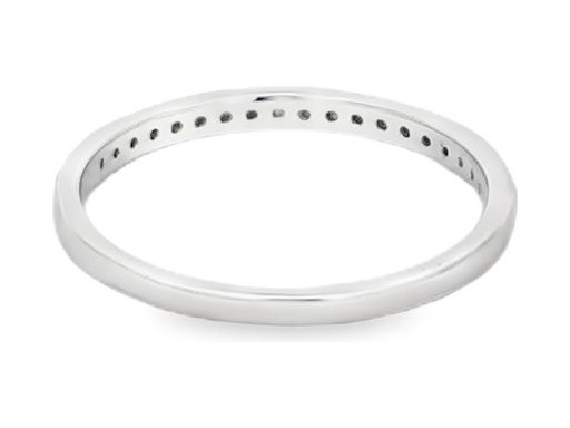 18K White Gold Channel-Set Natural Diamonds Band Ring