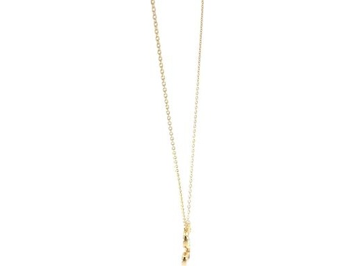 18K Yellow gold  S necklcae with natural diamonds and emearlad and ruby