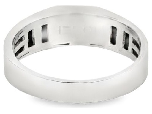 Platinum Men's Ring with Natural Princess Cut Diamond