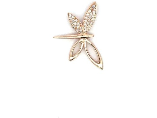 18K Rose Gold Butterfly Pendant with Natural Diamonds