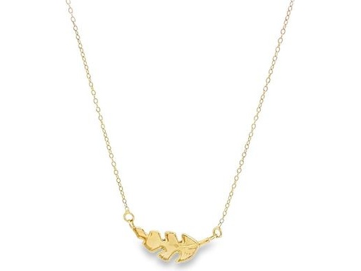 18K Yellow Gold Pea Pod Pendant Necklace