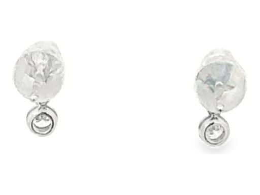 Platinum 900 Earrings with Natural Diamonds