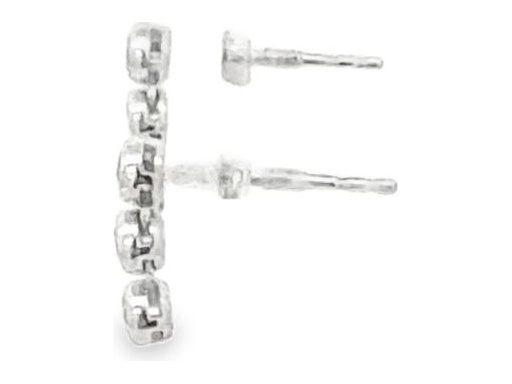 Platinum 900 Earrings with Natural Diamonds