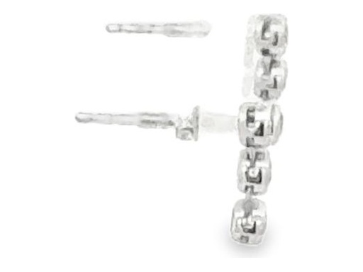 Platinum 900 Earrings with Natural Diamonds