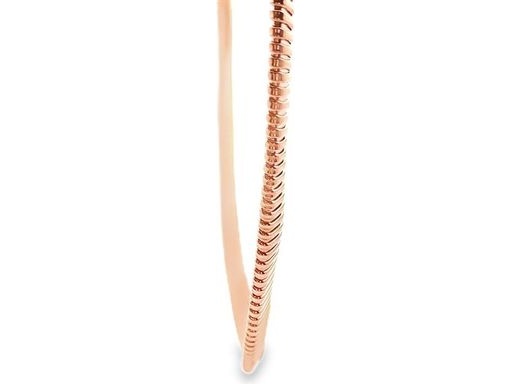 18K Rose Gold Flexible Necklace with Two Pear-Cut and One Round Natural Diamond, Accented by Pavé-Set Round Diamonds