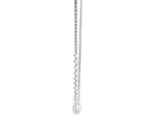 18K White Gold natural diamond necklace with pear shape and round diamonds