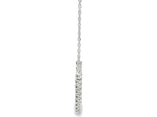 18K White Gold Natural Diamonds Flexible Bar Necklace