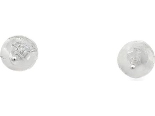 18K White Gold Stud Earrings with Natural Emerald-Cut Diamonds