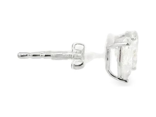 18K White Gold Pear-Shaped Natural Diamond Earrings