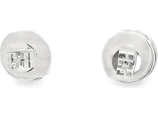 18K white gold earrings with natural diamonds in a dazzling double halo design