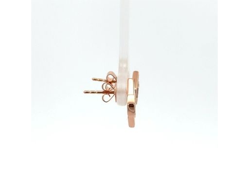 18K Rose Gold Earrings with Mother of Pearl and Natural Diamonds
