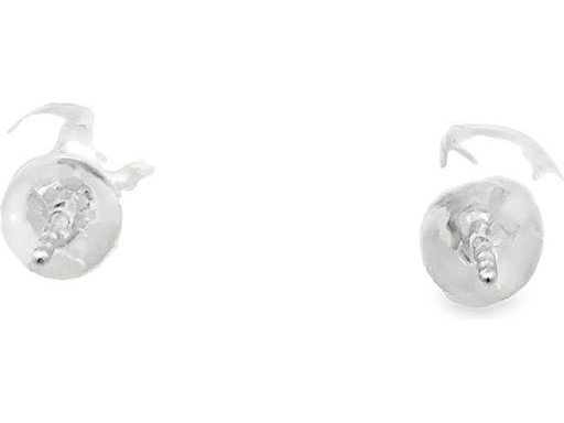 Platinum 900 Floral Stud Earrings with Natural Marquise Diamonds