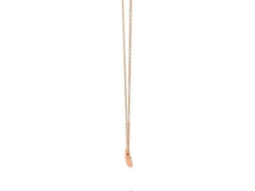 18K Rose Gold Hexagon Diamond Necklace with Natural Diamonds