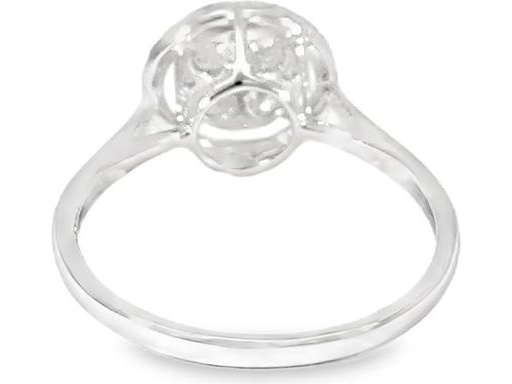 18K White Gold Cluster Ring with Natural Diamonds