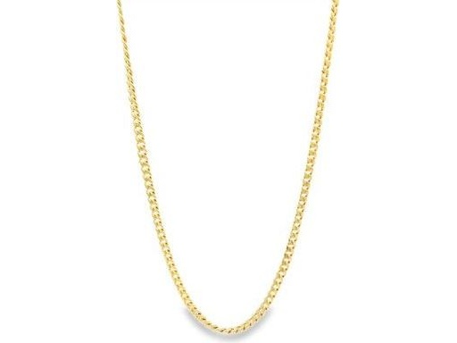 18K Yellow Gold Cuban Link Chain Necklace – 17.5 inch