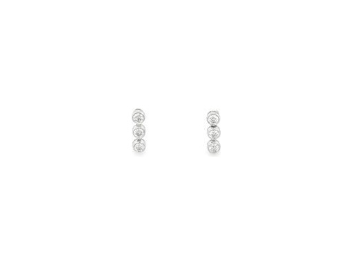 Platinum 900 Earrings with Natural Diamonds