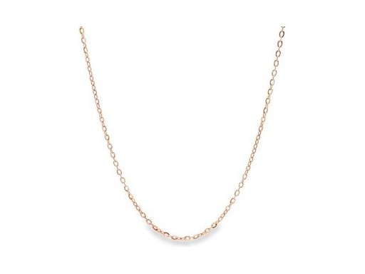 18K Rose Gold Fine Cable Chain Necklace, 18 inches