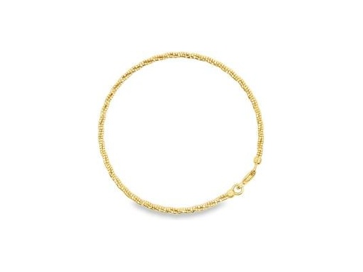 18K Yellow Gold Twisted Rope Bracelet with Clasp